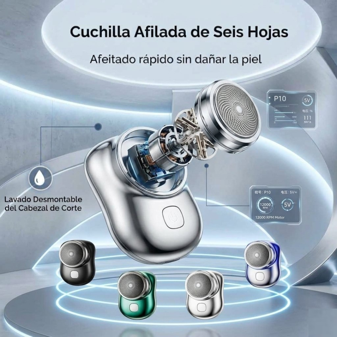 Mini Afeitadora Rotativa Inalámbrica